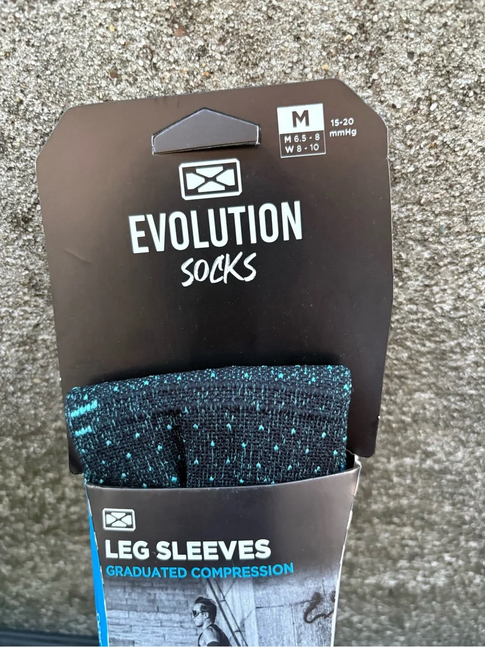 Leg Sleeves Unisex Graduated Compression M 6.5-8 W 8-10 Comp 15-20mmHg Calif